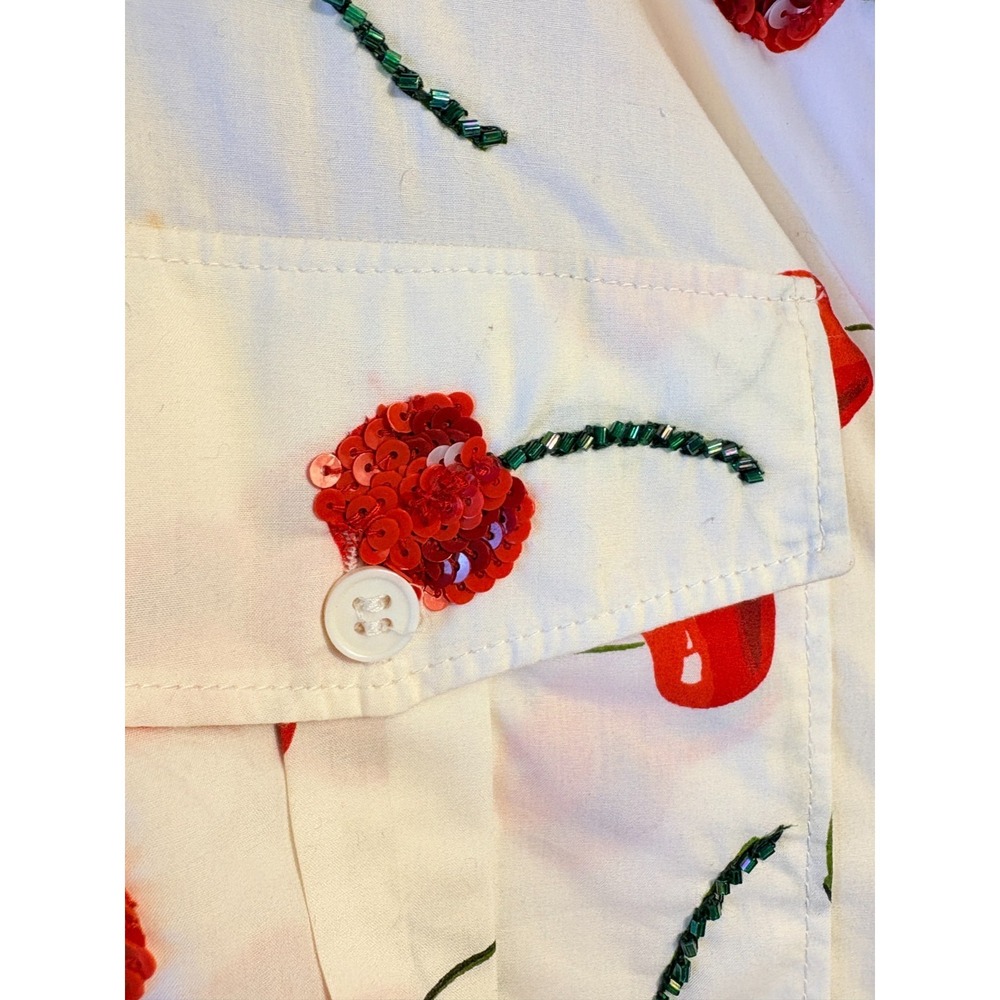 Essentiel Antwerp Spring Hingy Sequin Embellished Cherries Button Maxi Dress 12 - Picture 4 of 16
